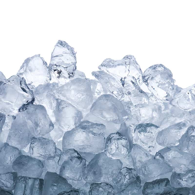ice cubes close up